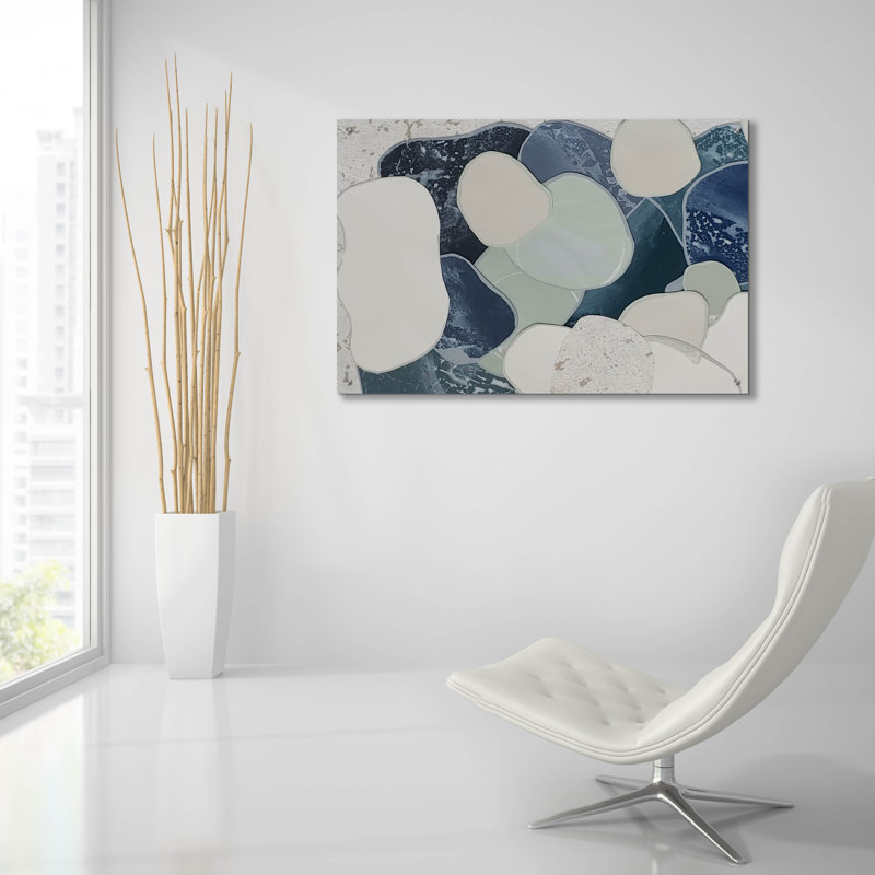  «Lily Pond Landscape 1» par Coco Good, art mural en verre acrylique, 36 po x 24 po