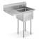 39" L x 24" W Free Standing Service Sink with Left Side Drainboard