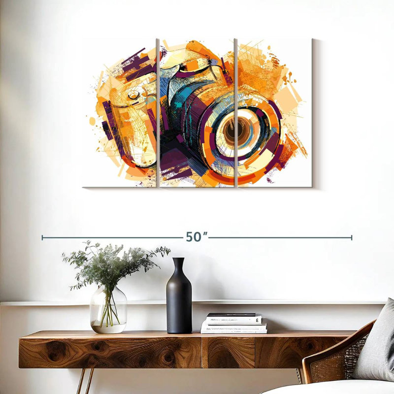 Senne Abstract Camera, 42" H x 65" W