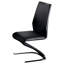 De 2 chaises d'appoint contemporaines, base noire et en forme de Z pour salle à manger moderne avec métal