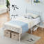 Lit plateforme en métal avec tête et pied de lit Sweet Heart, rangement sous le lit, aucun sommier nécessaire, meubles de chambre pour garçons et filles-1191739076-1191739072