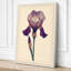 Purple Iris Study Botanical - Wrapped Canvas-1793378384-1793378385