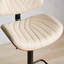 Tabourets de bar réglables Mid-Century en bois cintré avec similicuir, pivotant à 360 ° et grande base stable pour une assise confortable