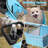 Foldable Pet Stroller, 3 Wheels Folding Carrier Jogger Stroller for Dogs Cats with Canopy and Basket-111302525