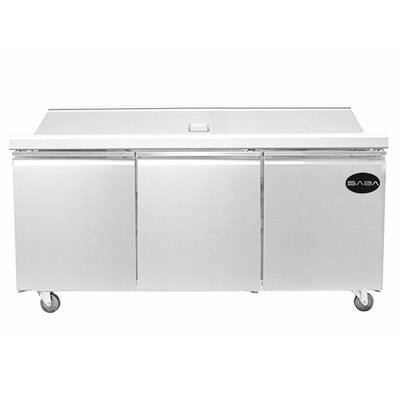 Three Door Mega Top Sandwich 70.25"" W x 34"" D Prep Station -  SABA, SPS-72-30M