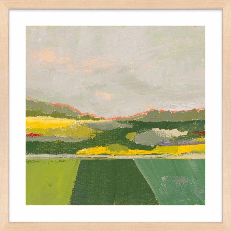 Fusse The Berkshires 1, H 16 po x l 16 po x P 1,25 po, Papier avec cadre érable