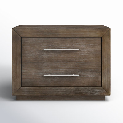 Brooks 2 - Drawer Solid Wood Nightstand in Brown