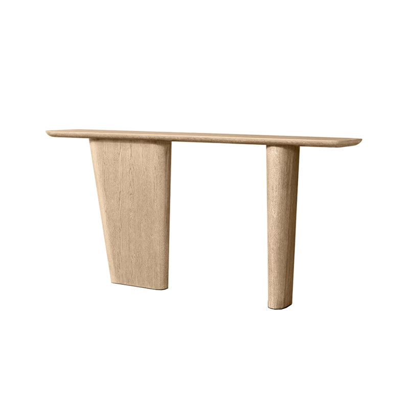 Console américaine simple de style rétro, Bois naturel