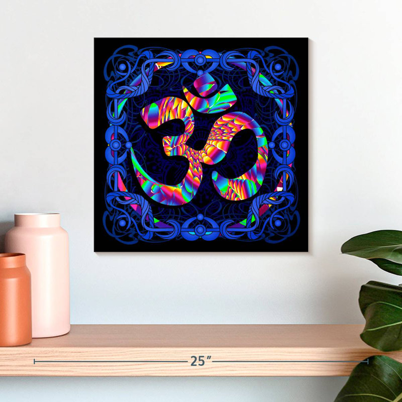 Symbole Adella psychédélique Om, H 16 po x l 16 po