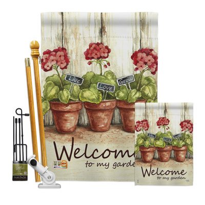 Double Sided 40'' H x 28'' W Polyester Flag Set