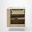 Meuble-lavabo simple 24 po avec lavabo en céramique, meuble-lavabo avec tablette réglable et tablettes latérales ouvertes