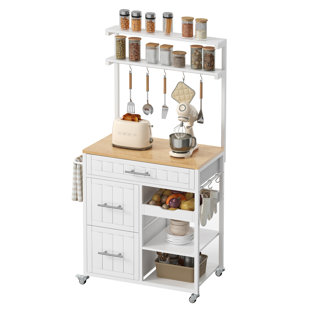 Kitchen Island With Storage, Rolling Kitchen Island Cart With Shelves And Drawers