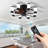 21.7 Inch Ceiling Fan Light - Windmill-Shaped Flush Mount Ceiling Fan With Light With Remote Control And Timer-1676036204