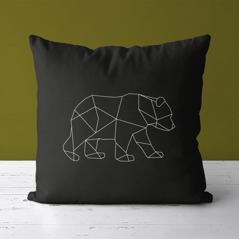 Housse de coussin carrée à ours Huddersfield