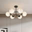 6 - Light Matte Black Chandelier Pendant