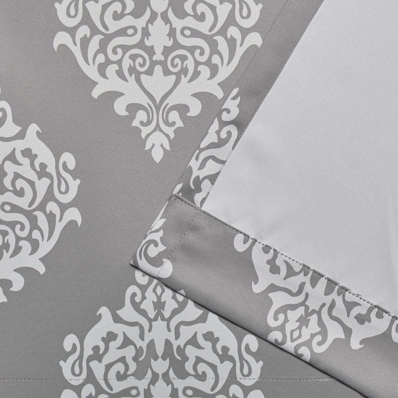 Emma-Anne Room Darkening Curtain Pair, 52"W x 96"L, Silver
