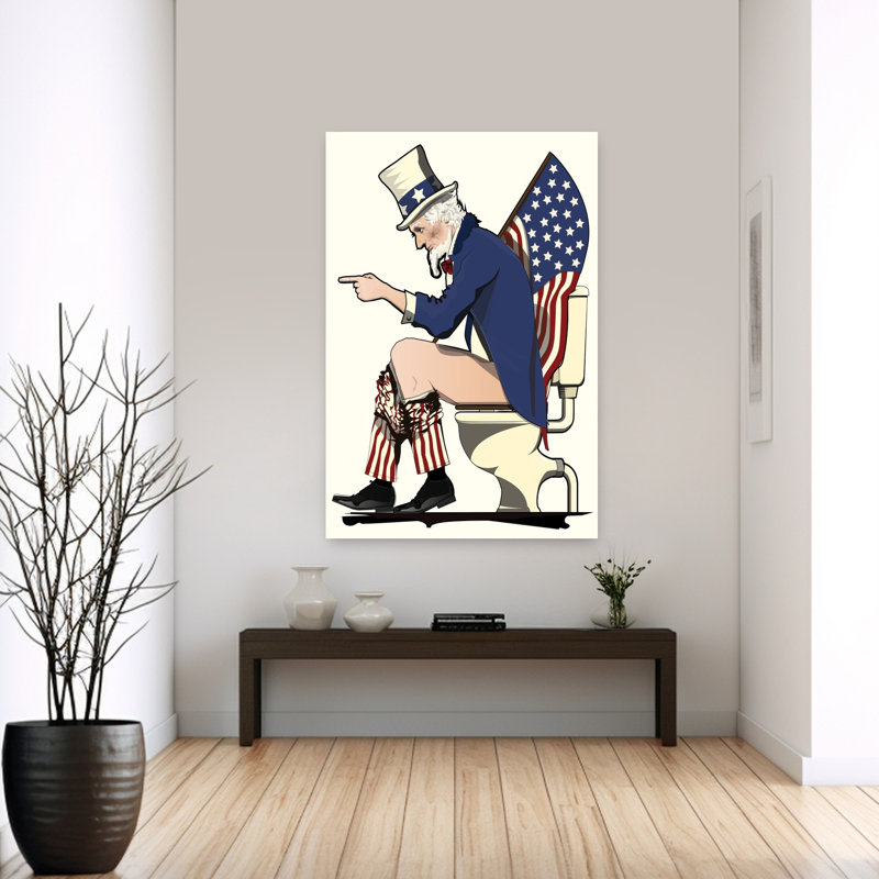 Uncle Sam Potty Point Contemporary Wall Art Print 1 Piece Wrapped Canvas Wall Art, 152.4cm H x 101.6cm W
