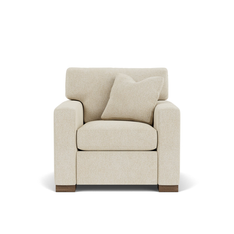Fauteuil l 37 po, 100 % polyester beige