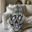 Ébène Muertos Mask - jeté en sherpa de qualité supérieure 1 pièce-1706301080