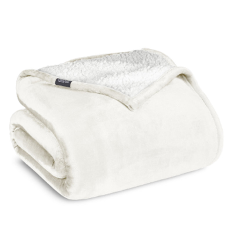 Couverture Sherpa, Jeté, Crème, crème