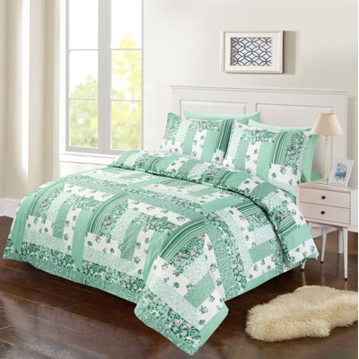 NZ Microfiber Patchwork Duvet Cover Set with Pillowcases