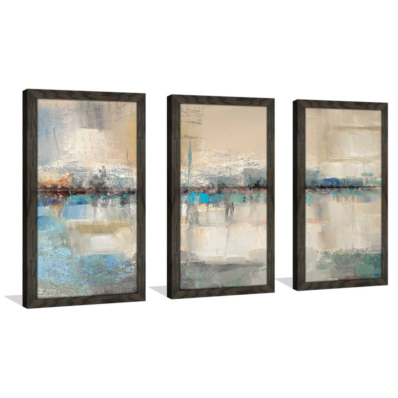 « shoreline reflection ii », reproduction de peinture à l’acrylique à multiples images, L 40,5 po x H 25,5 po x P 1 po