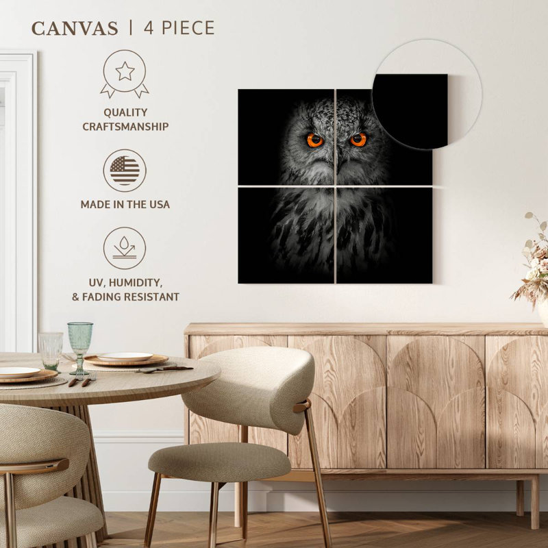 Brampt Intense Eagle Owl, 18" H x 18" W