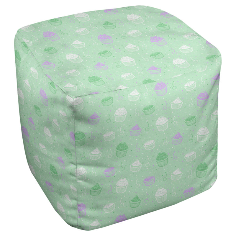 Repose-pieds à cubes petits gâteaux Avicia, H 19,5 po x L 117 po x P 20 po, Rose/vert/mauve