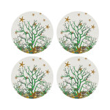 Coral Reef Vegan Leather Round Pebble Placemat