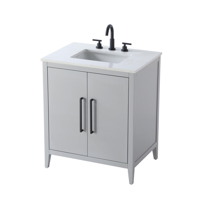 30 Inch Single Bathroom Vanity, Gray