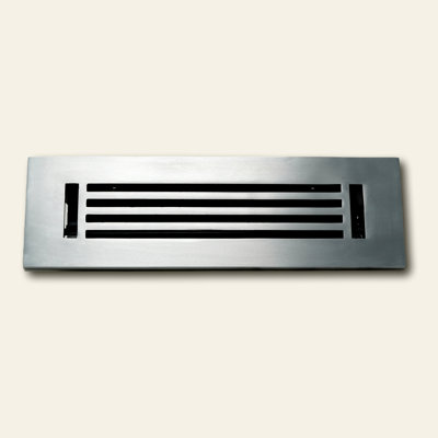 Couvercle d'évent linéaire en aluminium massif avec registre Madelyn Carter - registre de plancher et de mur