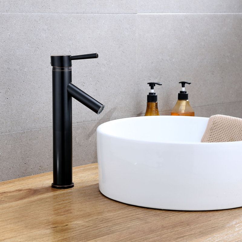Euro Collection Single-Handle Deck-Mount Tall Vessel Lavatory Bathroom Sink Faucet - Oil Rubbed Bronze, Oil Rubbed Bronze