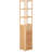 Kleankin Tall Bathroom Cabinet With Drawer And Slatted Shelves, Slim Bamboo Linen Tower With Louvered Door, Natural