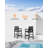 3 Pieces HDPE Outdoor Bar Table And Chairs Set, Tall Adirondack Chairs Set Of 2 With Rectangular Bar Table, Patio Bar Stools Set, HDPE Outdoor Patio Bar Set For Balcony, Porch, Deck-139159744