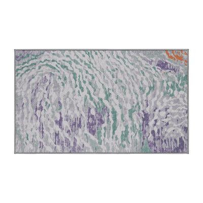 Tapis gris lavable à la machine