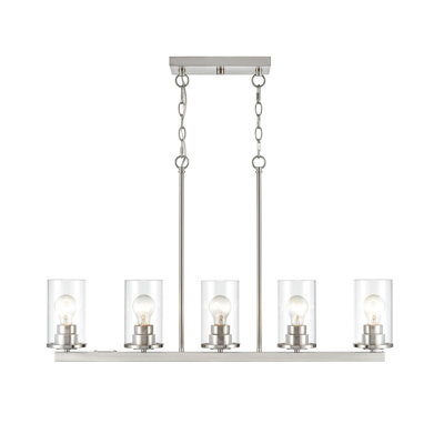 Lustre pour îlot de cuisine 5 lumières