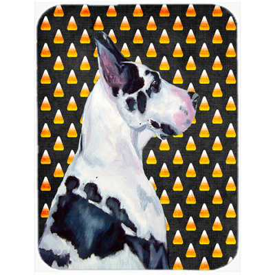 Caroline's Treasures Halloween Candy Corn Great Dane Portrait Glass Cutting Board
