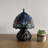 Standwood Tiffany Mini Table Lamp Blue Stained Glass Tulips LED Bulb Dragonfly Base 12"H*8"W*8"D