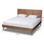 Lit plateforme très grand Crone Dail, brun noyer, l 80 po x L 83 po x H 58,3 po-564216609
