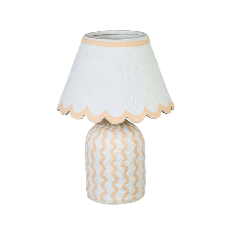 Lampe de table Blhe, Rose/Blanc, Rose/Blanc