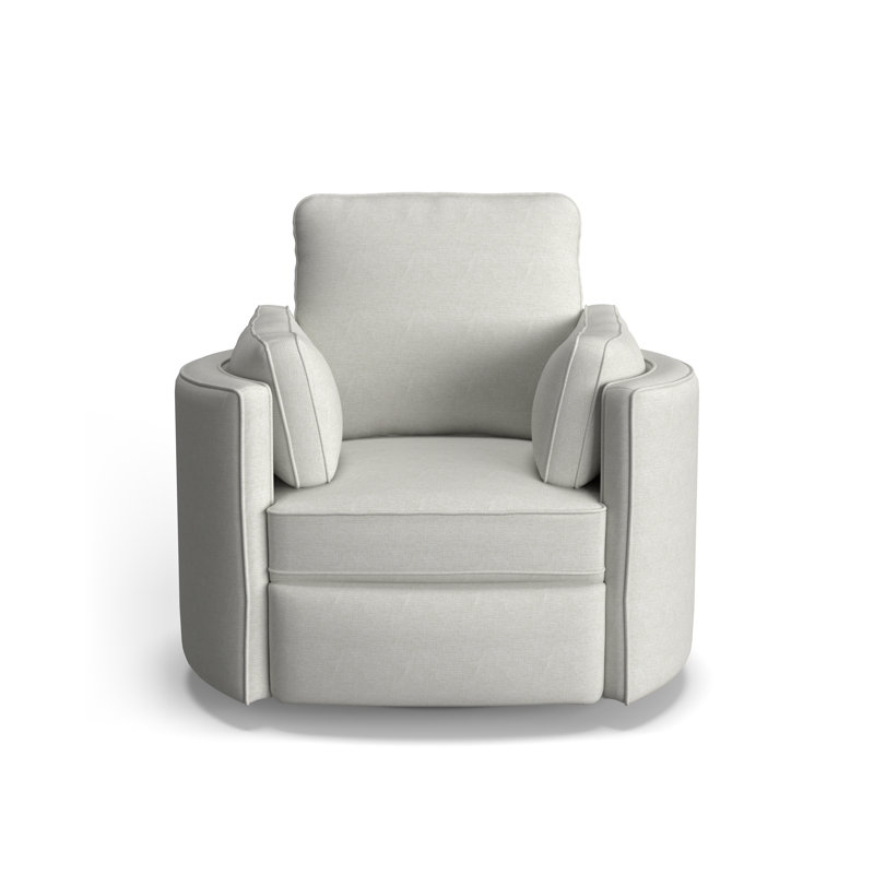 Fauteuil inclinable Vedika, Tissu performance ivoire neige, Manuel
