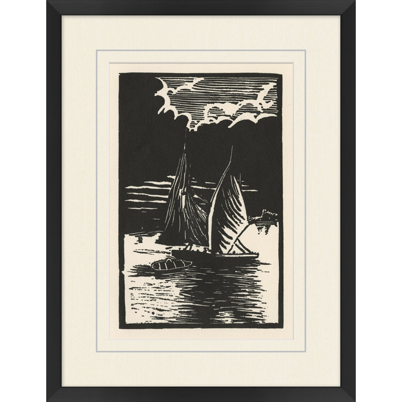Wood Block Boat Print