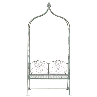 Rolef 42.5'' W x 16.3'' D Iron Arbor with Bench