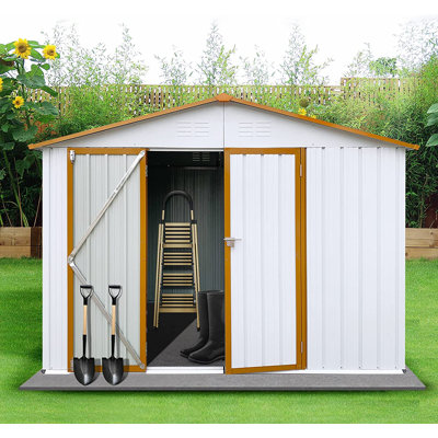 8 ft. W X 6 ft. D Metal Storage Shed
