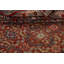 Tapis rouge en laine noué à la main de conception unique 10 pi 7 po x 13 pi 1 po années 1900