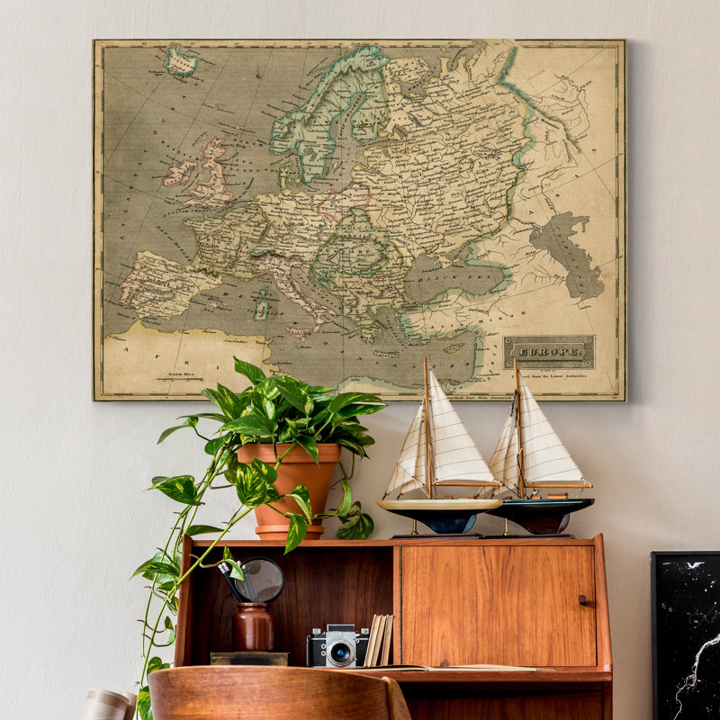 « thomson mappemonde », reproduction d’art sur toile, H 12 po x l 8 po x P 1 po