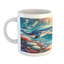 Breakwater Bay Whale Ceramic Coffee Mug Aqua Art Deep Ocean Cartoon 11 oz Sea Blue and Coral