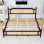 Platform Bed with Rattan Headboard-1938539897-1938539899