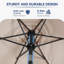 225 cm W X 225 cm D Beach Parasol with Crank Lift