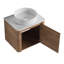 24'' Wall-Mounted Bathroom Vanity With Ceramic Art Sink and Soft-Close Door
